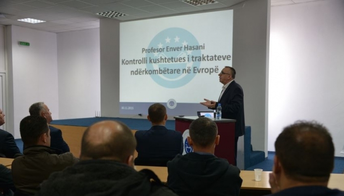Prof.dr Enver Hasani mbajti ligj&euml;rat&euml; n&euml; Akademin&euml; e Kosov&euml;s p&euml;r Siguri Publike