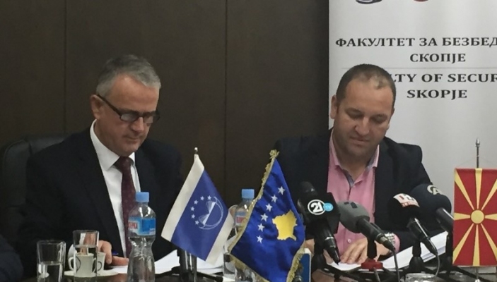  Akademia e Kosov&euml;s p&euml;r Siguri Publike n&euml;nshkroi marr&euml;veshjen e bashk&euml;punimit me Fakultetin e Siguris&euml; n&euml; Shkup